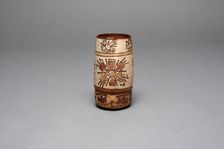 Beaker in the Form of a Human Head with Bound Lips; Bands of Abstract Motifs, 180 B.C./A.D. 500. Creator: Unknown