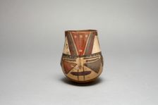 Beaker in the Form of a Trophy Head with Bound Lips, 180 B.C./A.D. 500. Creator: Unknown
