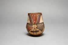 Beaker in the Form of a Trophy Head with Bound Lips, 180 B.C./A.D. 500. Creator: Unknown