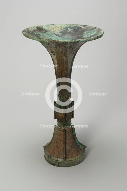 Beaker, Shang dynasty ( about 1600-1050 BC ). Creator: Unknown.