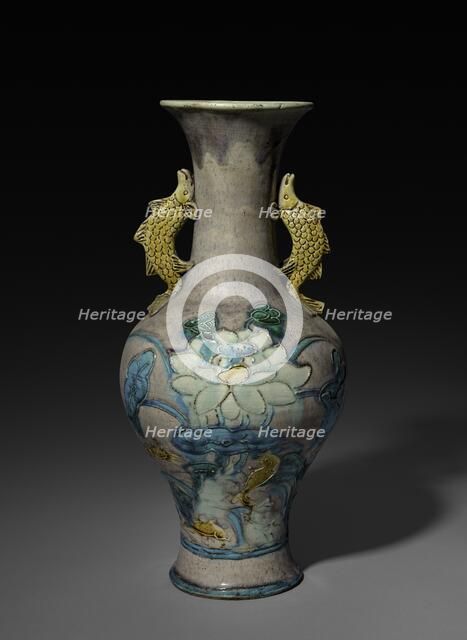 Beaker Vase: Fahua ware, 1368- 1644. Creator: Unknown.