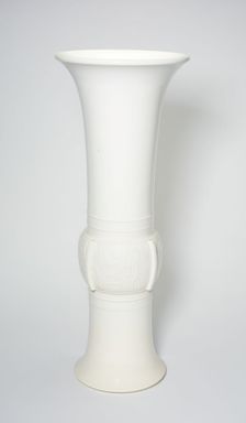 Beaker Vase in the Shape of an Ancient Bronze Beaker (Zun), Qing dynasty, late 17th/early 18th cent. Creator: Unknown