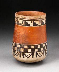 Beaker with Bands of Geometric Motifs, 180 B.C./A.D. 500. Creator: Unknown
