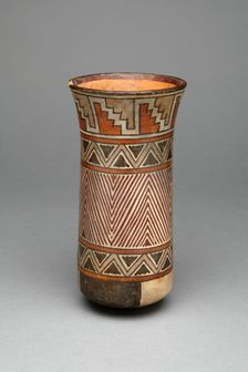 Beaker with Geometric Textile Pattern, 180 B.C./A.D. 500. Creator: Unknown