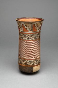 Beaker with Geometric Textile Pattern, 180 B.C./A.D. 500. Creator: Unknown