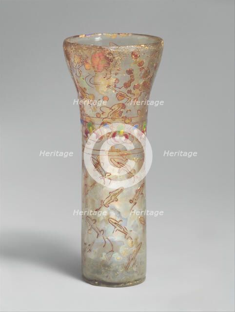 Beaker with Fish Motifs, Syria, 13th-14th century. Creator: Unknown.