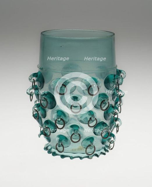 Beaker with Prunts and Metal Rings, Germany, 1600/25. Creator: Unknown.