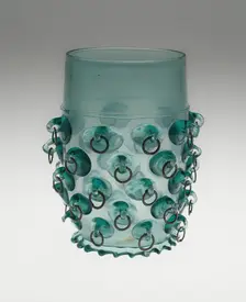 Beaker with Prunts and Metal Rings, Germany, 1600/25. Creator: Unknown