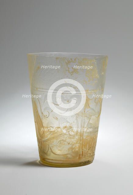 Beaker with Relief Decoration, Iran, 10th century. Creator: Unknown.