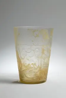 Beaker with Relief Decoration, Iran, 10th century. Creator: Unknown