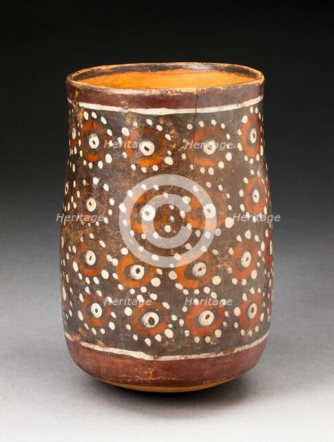 Beaker with Repeated Circular Motif, 180 B.C./A.D. 500. Creator: Unknown.