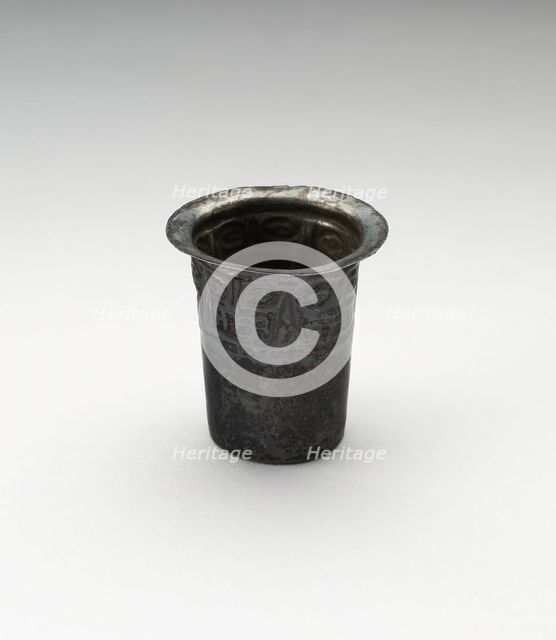 Beaker with Repouse Motifs Under Rim, A.D. 600/1000. Creator: Unknown.