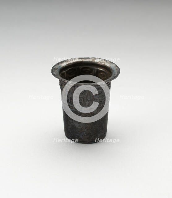 Beaker with Repouse Motifs Under Rim, A.D. 600/1000. Creator: Unknown.