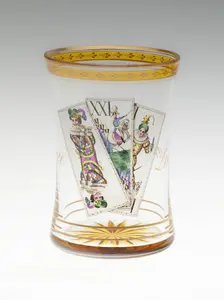 Beaker with Tarot Cards, Vienna, c. 1820. Creator: Anton Kothgasser