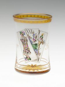 Beaker with Tarot Cards, Vienna, c. 1820. Creator: Anton Kothgasser