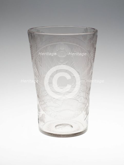 Beaker with the House of Hanover Arms (probably), Germany, c. 1700. Creator: Unknown.