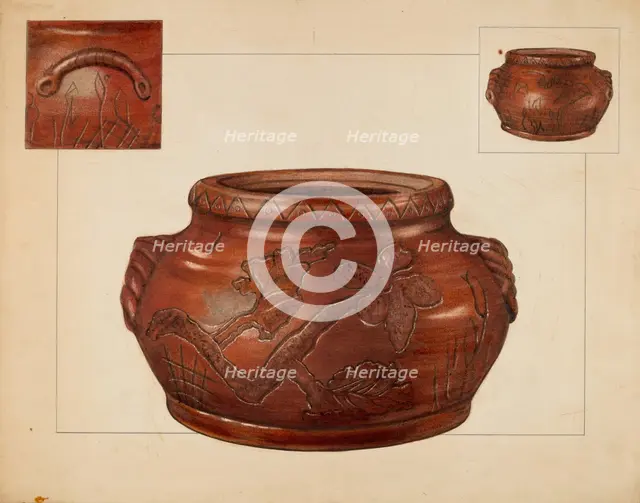 Bean Pot, 1937. Creators: Margaret Knapp, John Fisk.