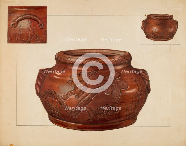 Bean Pot, 1937. Creators: Margaret Knapp, John Fisk.