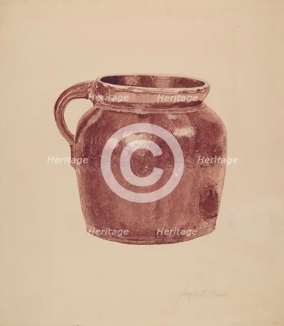 Bean Pot, c. 1939. Creator: Georgine E. Mason.