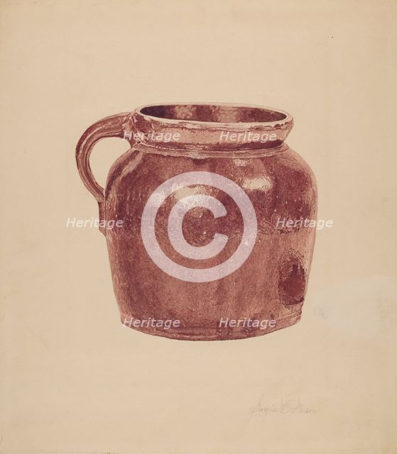 Bean Pot, c. 1939. Creator: Georgine E. Mason.