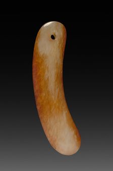 Bean-Shaped Bead, 206 BC - AD 220. Creator: Unknown