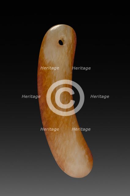 Bean-Shaped Bead, 206 BC - AD 220. Creator: Unknown.