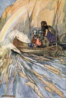 Bear us swiftly, Boat of Mananan, to the Garden of Hesperides c1910. Creator: Stephen Reid