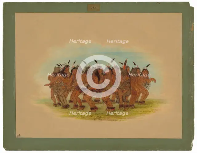 Bear Dance - K'nisteneux, 1861. Creator: George Catlin.