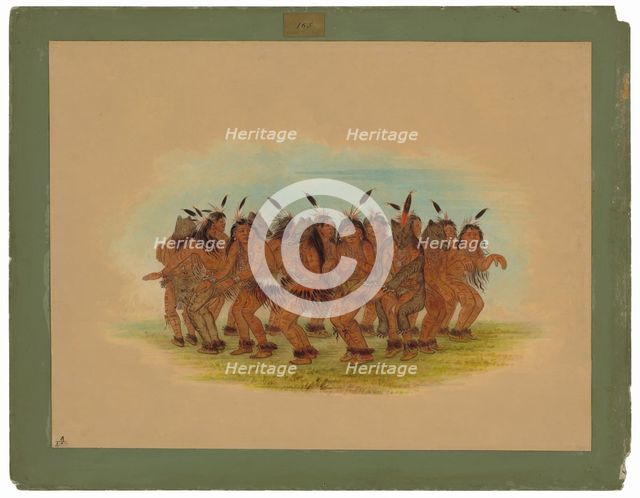 Bear Dance - K'nisteneux, 1861. Creator: George Catlin.