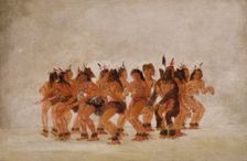 Bear Dance, Preparing for a Bear Hunt, 1835-1837. Creator: George Catlin