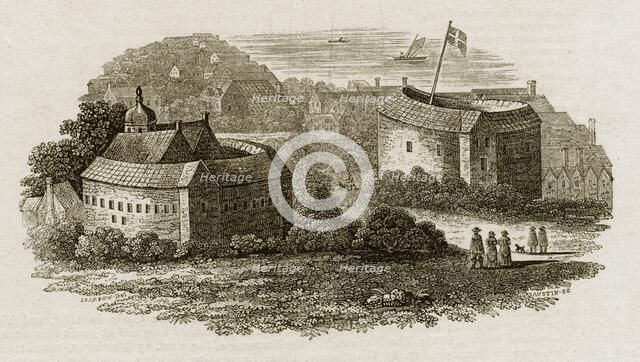 Bear Garden and Globe Theatre, Southwark, London, c1600 (c1815). Artist: Austin.