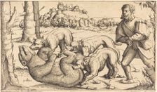 Bear Hunt, 1545. Creator: Augustin Hirschvogel