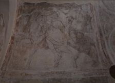 Bear Hunt, 11th century. Artist: Ancient Russian frescos