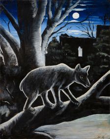 Bear in the moonlit night, 1914. Creator: Pirosmani, Niko (1862-1918)