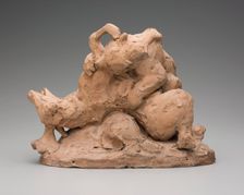 Bear Overpowering a Deer, between 1830 and 1838. Creator: Antoine-Louis Barye