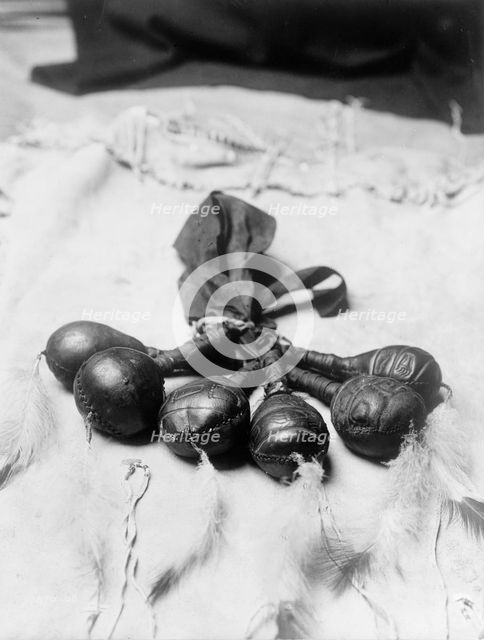 Bear rattles, 1908, c1908. Creator: Edward Sheriff Curtis.