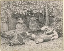 Bear Stung by Bees, 1865-1895. Creator: William Holbrook Beard