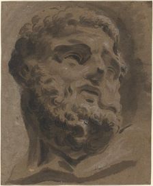 Bearded Head after the Antique. Creator: Giovanni Battista Cipriani