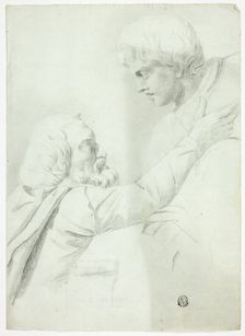 Bearded Man and Boy (from Bas-Relief), n.d. Creator: John Downman