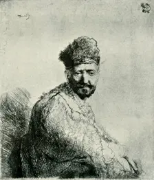 Bearded man in a furred oriental cap and robe: the artist's father 1631, (1906). Creator: Unknown