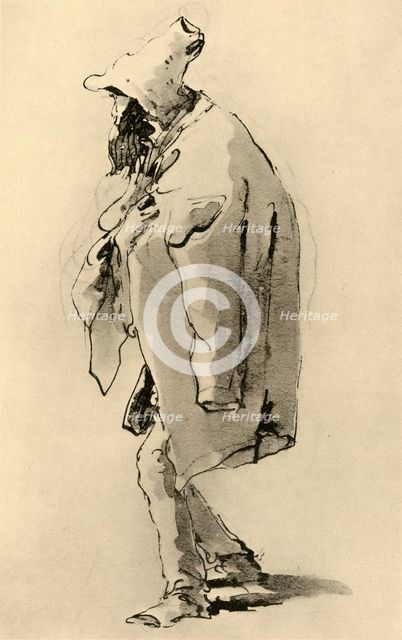 'Bearded man', mid 18th century, (1928). Artist: Giovanni Battista Tiepolo.