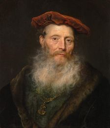 Bearded Man with a Velvet Cap, 1645. Creator: Govaert Flinck