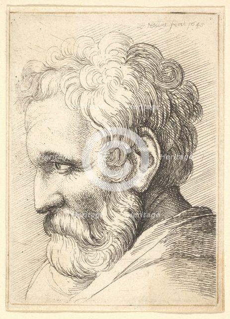 Bearded old man, 1645. Creator: Wenceslaus Hollar.