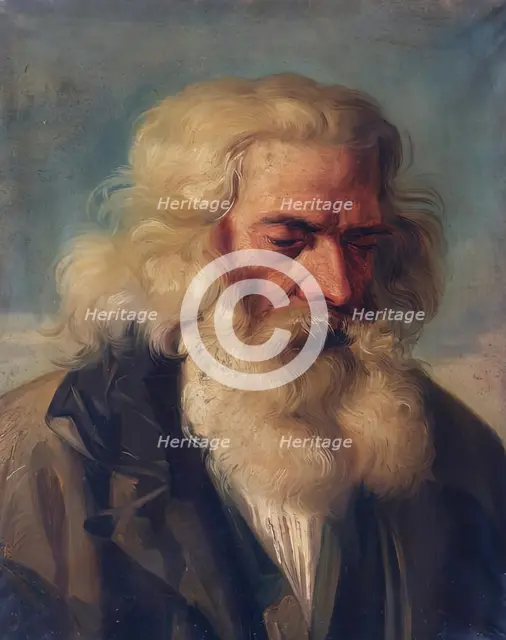 Bearded Old Man, undated. (c1850s) Creator: Joseph Hasslwander.