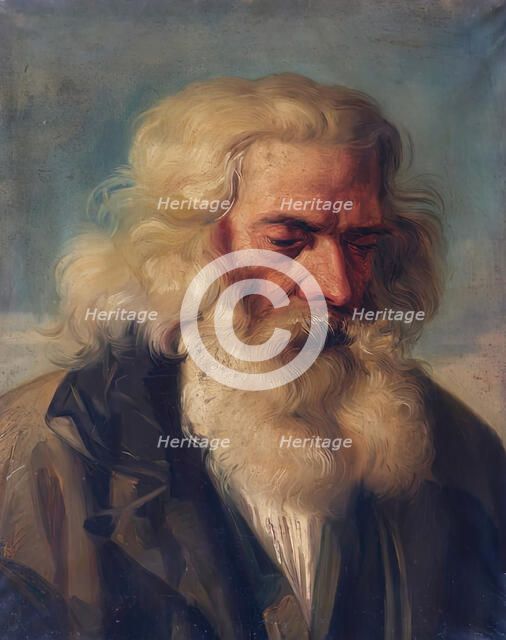 Bearded Old Man, undated. (c1850s) Creator: Joseph Hasslwander.