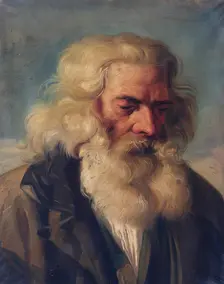 Bearded Old Man, undated. (c1850s) Creator: Joseph Hasslwander