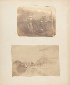 Bearer, Little Marlin, Self [Captain Hill], Garden, Umballa; Tank, Umballa City, 1850s. Creator: Unknown