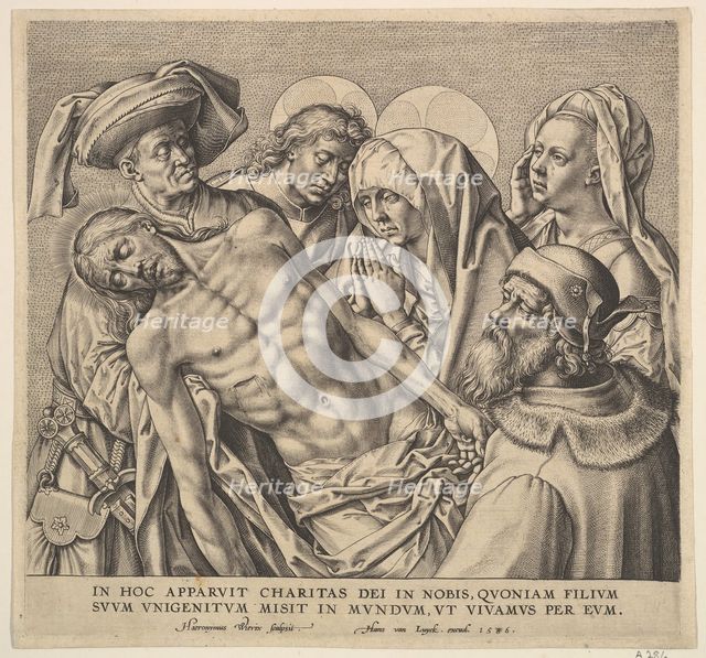 Bearing the Body of Christ, 1586. Creator: Hieronymous Wierix.