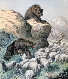 Bears of the Cagyre, 1891. Creator: F Meaulle