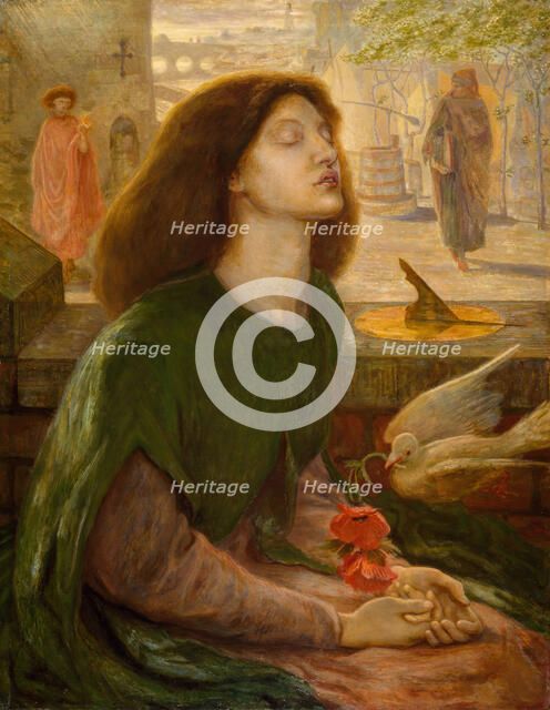 Beata Beatrix, 1877. Creators: Dante Gabriel Rossetti, Ford Madox Brown.